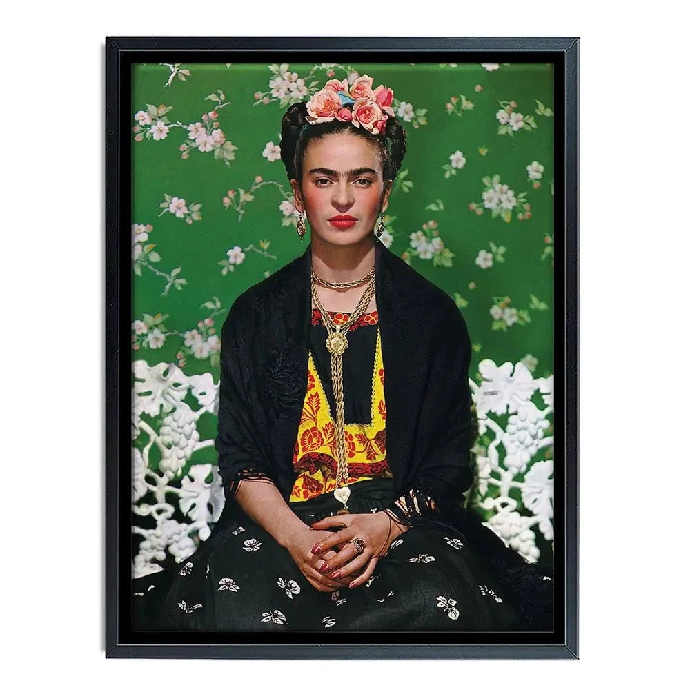 Frida Floral Canvas Print Frida Floral Canvas Print wall art product S Megalos