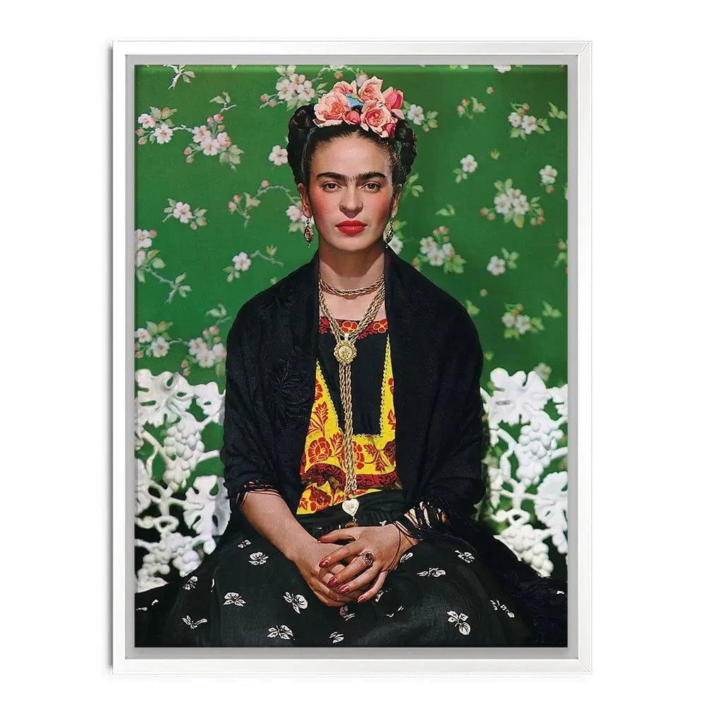 Frida Floral Canvas Print Frida Floral Canvas Print wall art product S Megalos