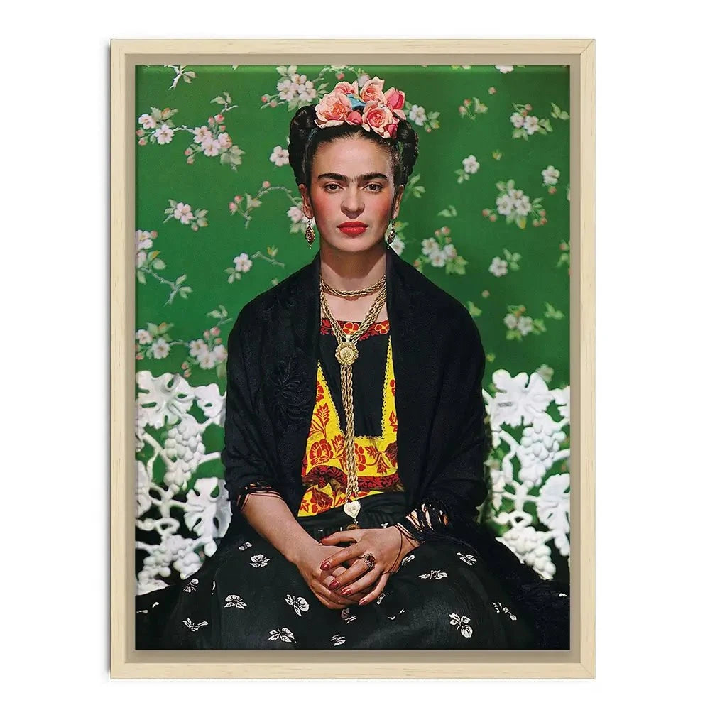Frida Floral Canvas Print Frida Floral Canvas Print wall art product S Megalos