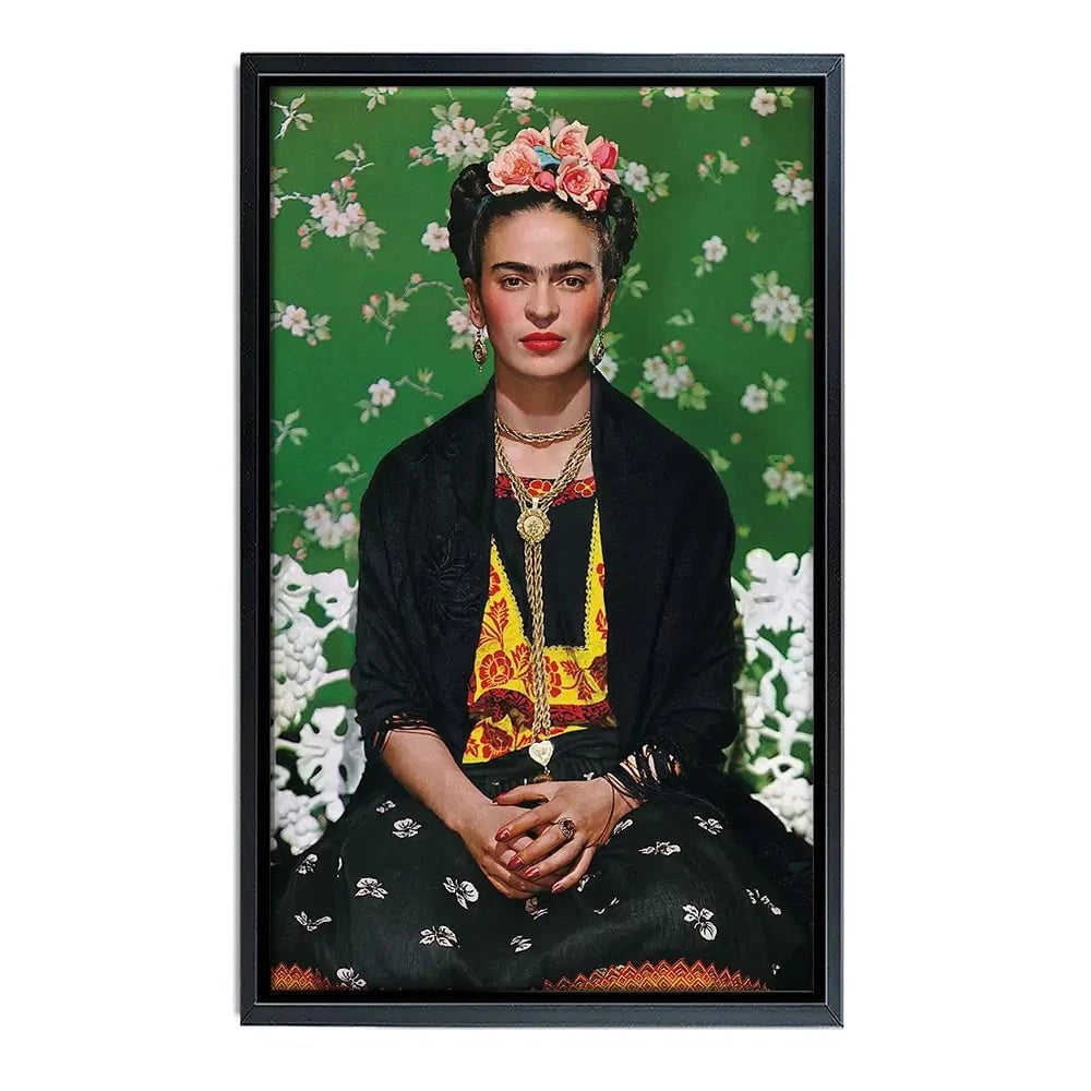 Frida Floral Canvas Print Frida Floral Canvas Print wall art product S Megalos