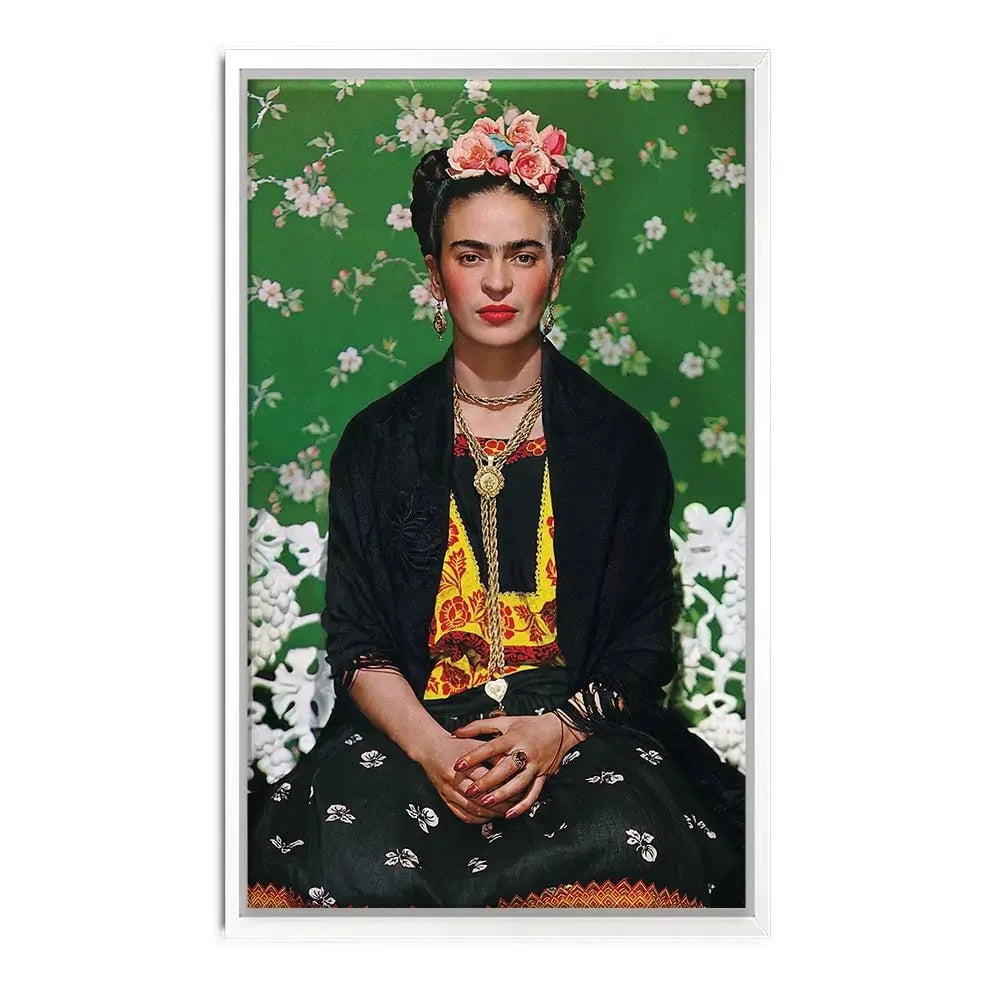 Frida Floral Canvas Print Frida Floral Canvas Print wall art product S Megalos
