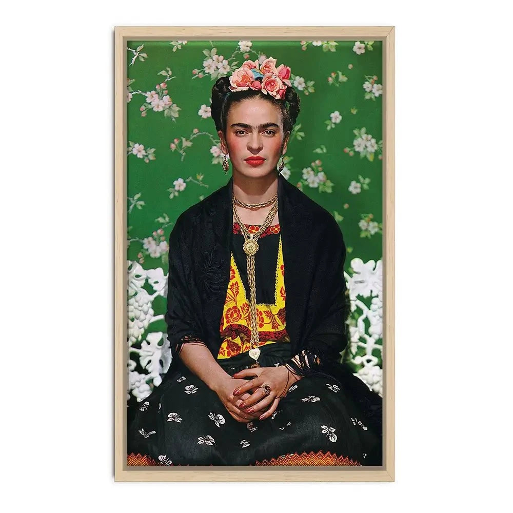 Frida Floral Canvas Print Frida Floral Canvas Print wall art product S Megalos