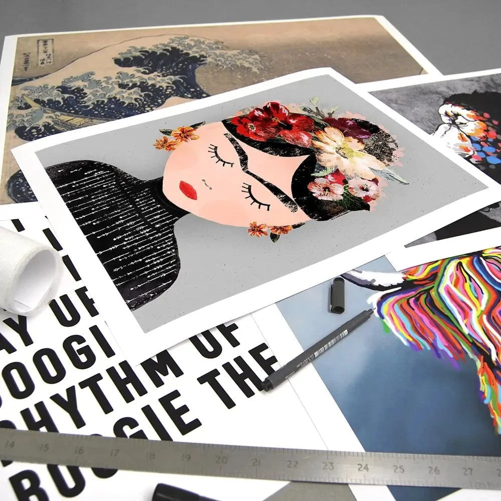 Frida Grey Art Print Frida Grey Art Print wall art product Treechild