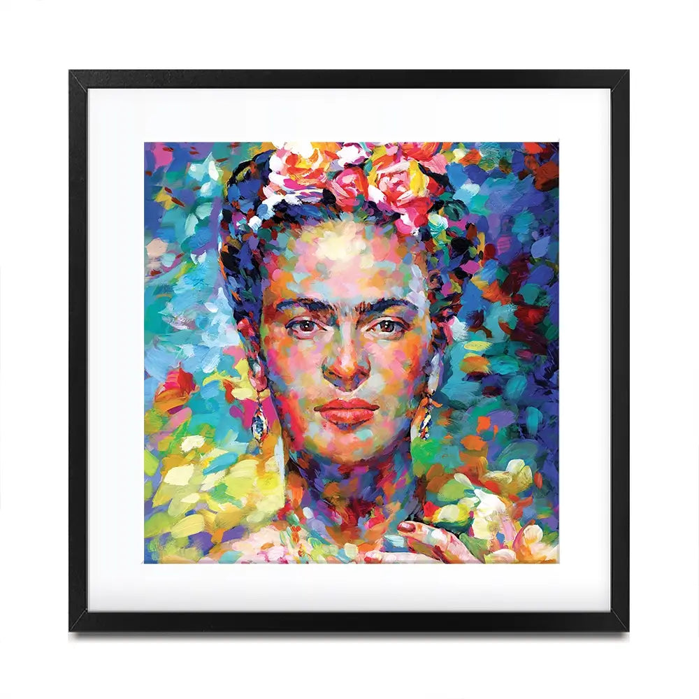 Frida Square Framed Art Print Frida Square Framed Art Print wall art product Leon Devenice
