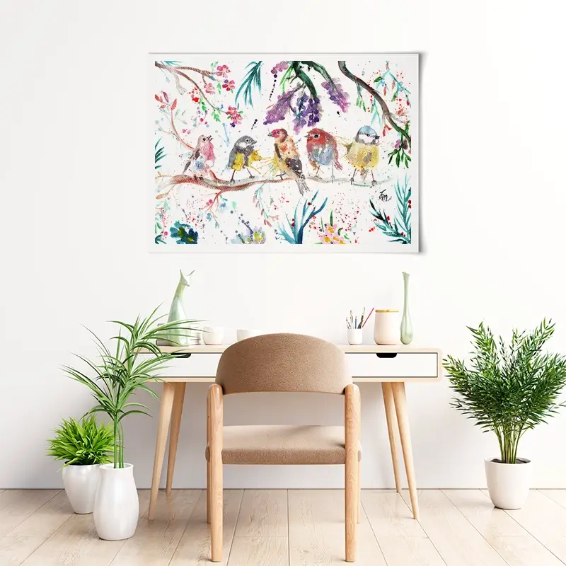 Friendly Birds Art Print Friendly Birds Art Print wall art product Jamie Taylor