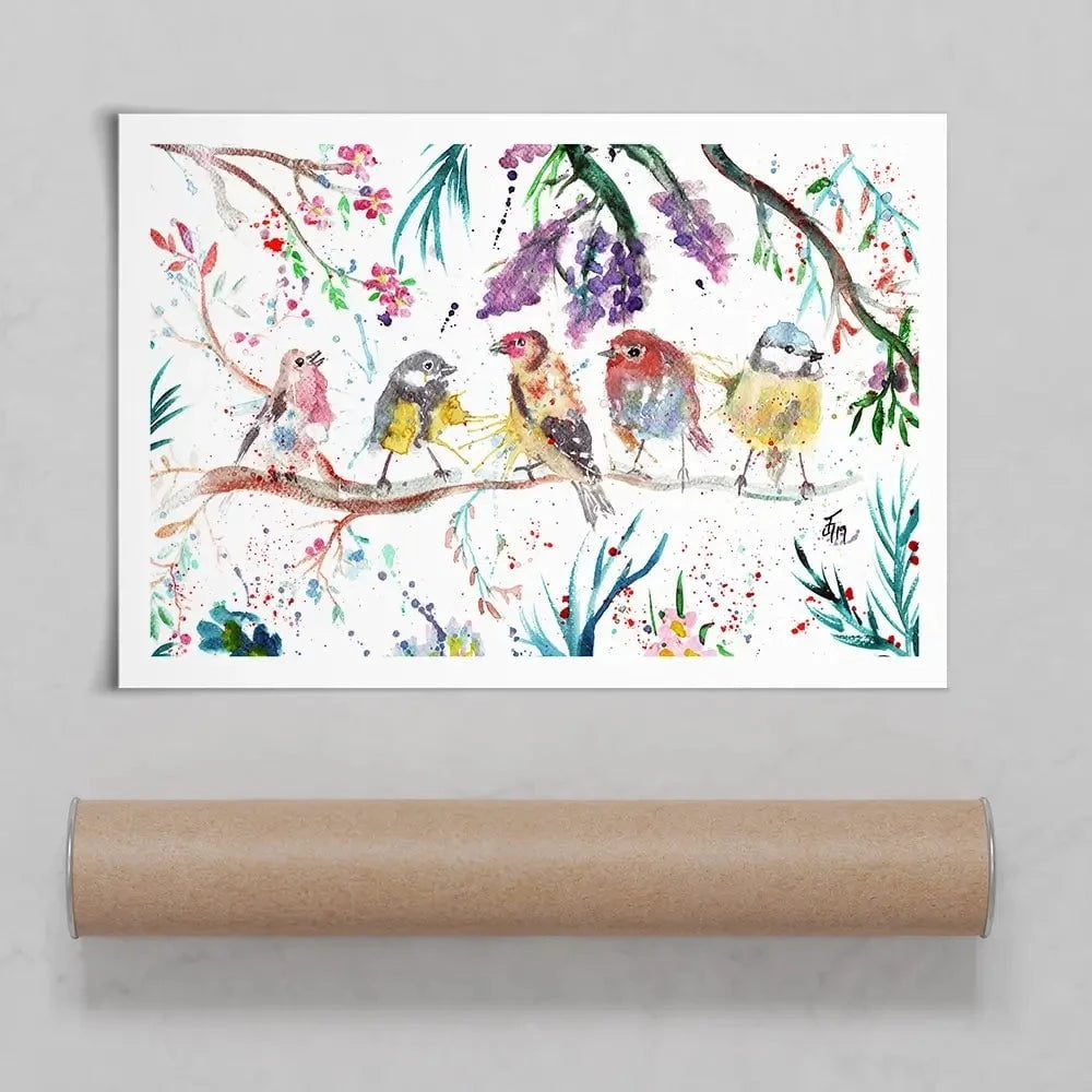 Friendly Birds Art Print Friendly Birds Art Print wall art product Jamie Taylor