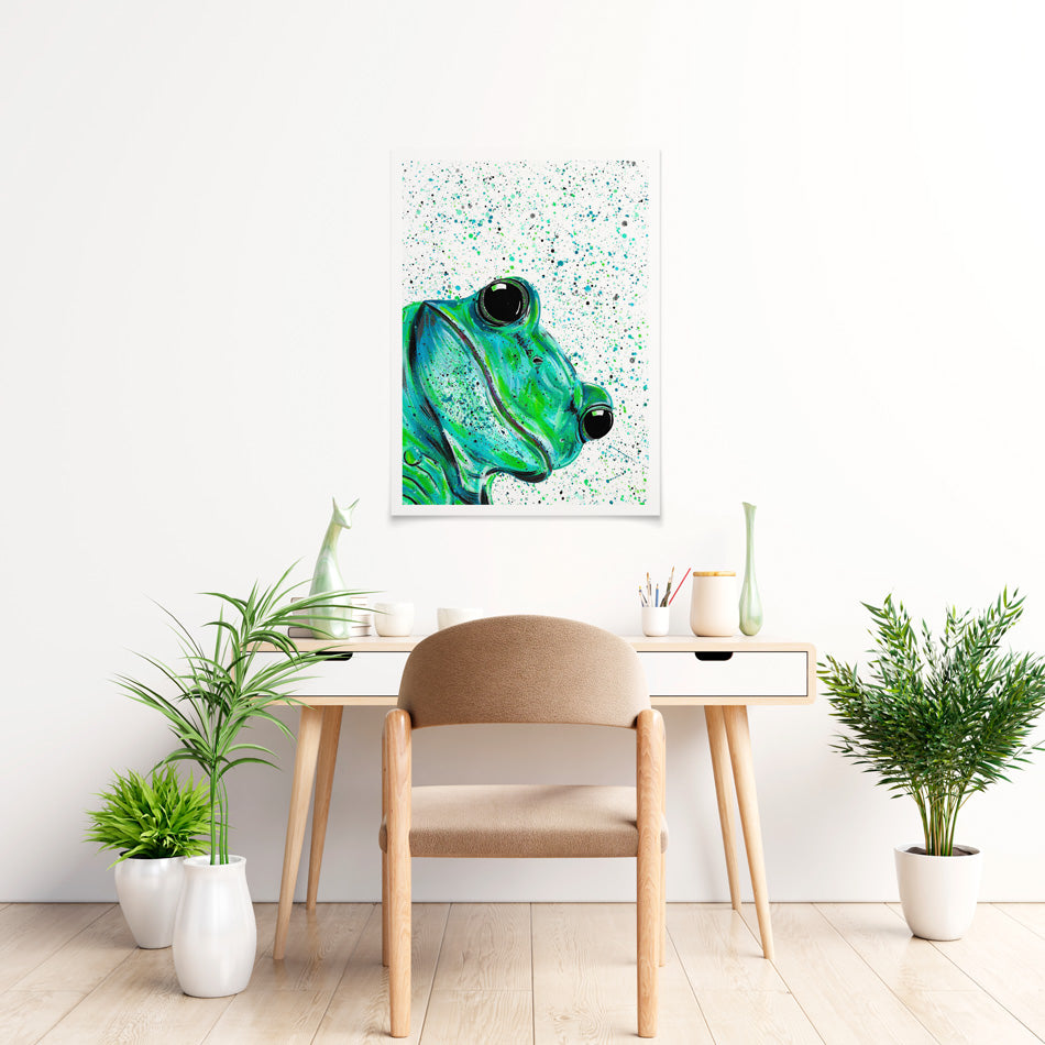 Frog Monty Art Print Frog Monty Art Print wall art product Emma LC Art