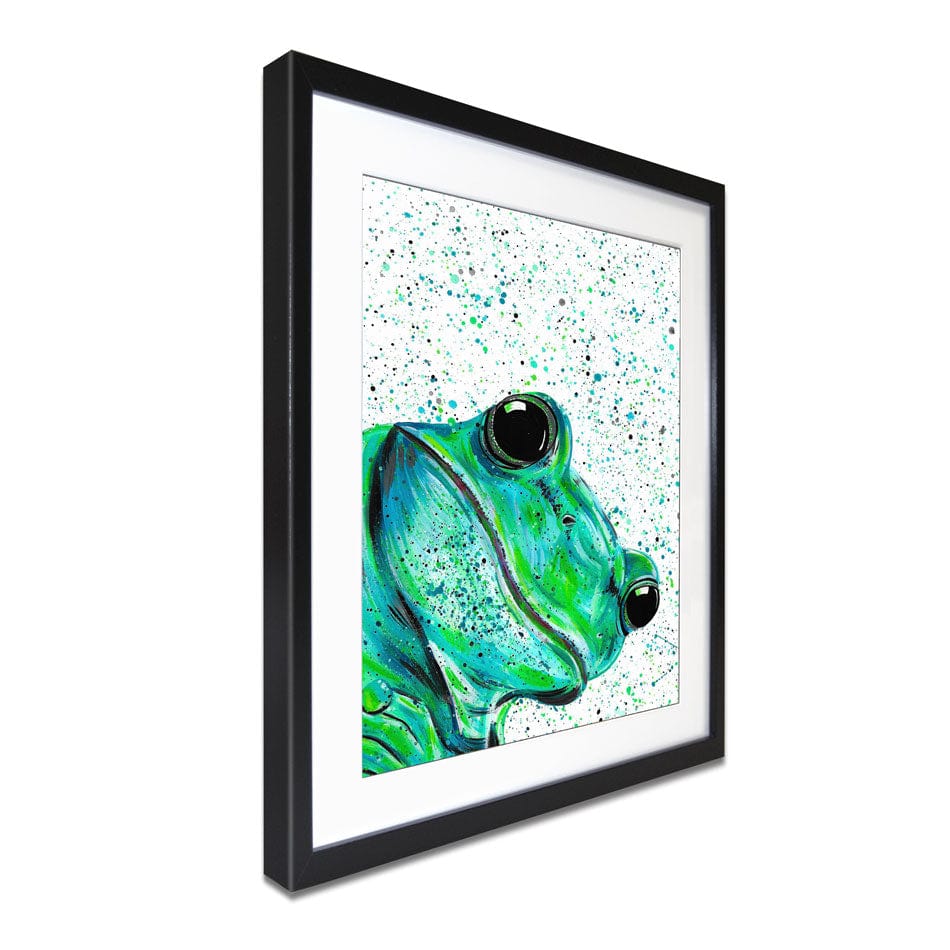 Frog Monty Framed Art Print wall art product Emma LC Art