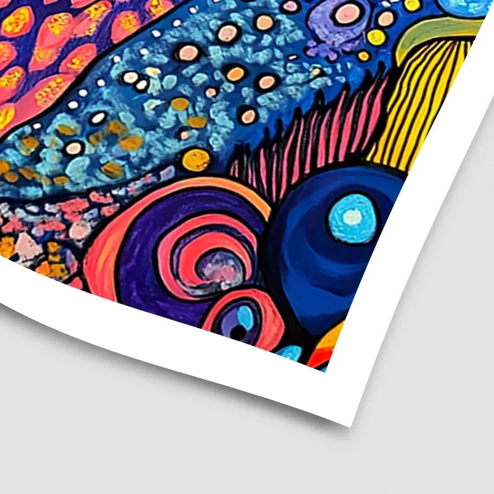Fun Fish Art Print Fun Fish Art Print wall art product Violeta Allaberdieva