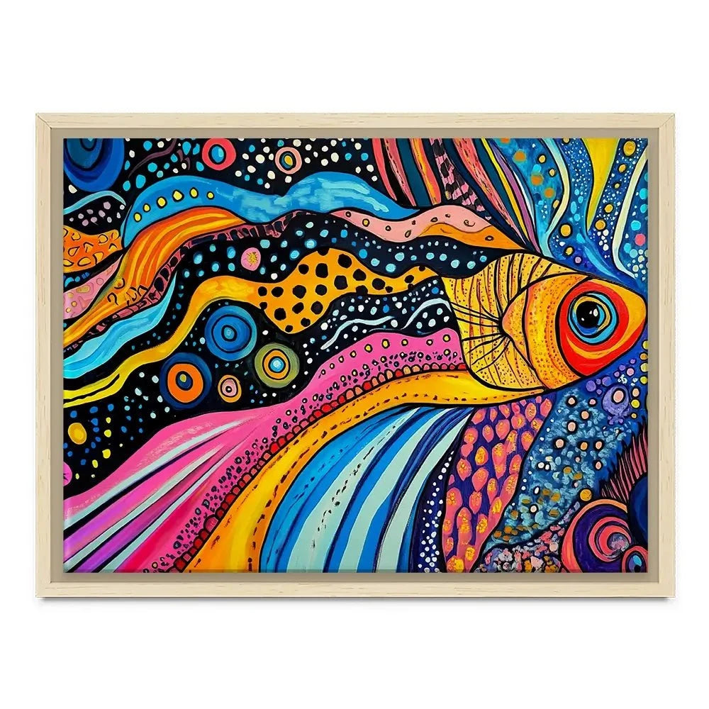 Fun Fish Canvas Print Fun Fish Canvas Print wall art product Violeta Allaberdieva