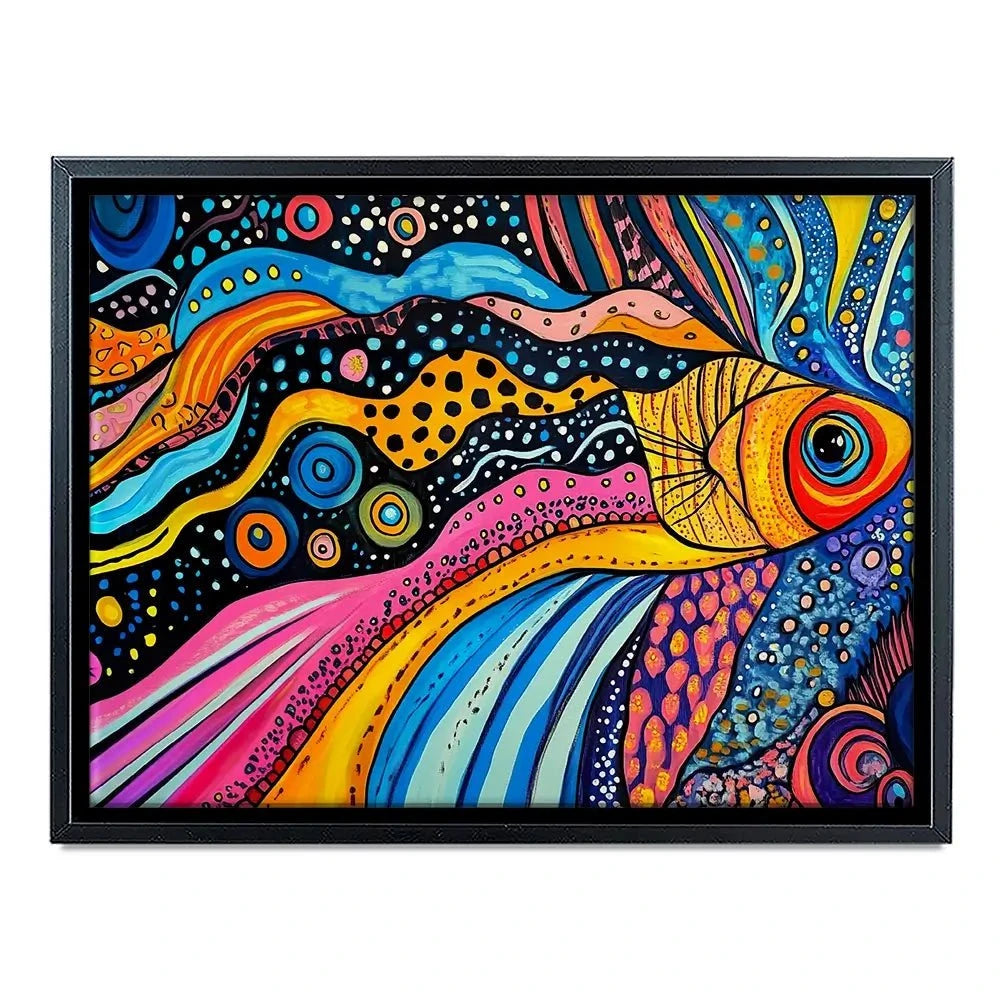 Fun Fish Canvas Print Fun Fish Canvas Print wall art product Violeta Allaberdieva