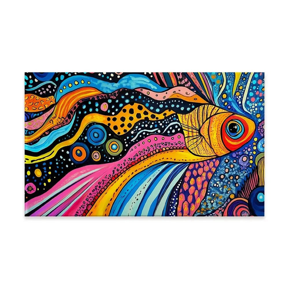 Fun Fish Canvas Print Fun Fish Canvas Print wall art product Violeta Allaberdieva