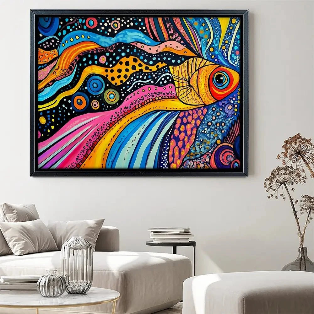 Fun Fish Canvas Print Fun Fish Canvas Print wall art product Violeta Allaberdieva