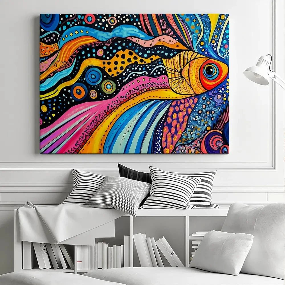 Fun Fish Canvas Print Fun Fish Canvas Print wall art product Violeta Allaberdieva
