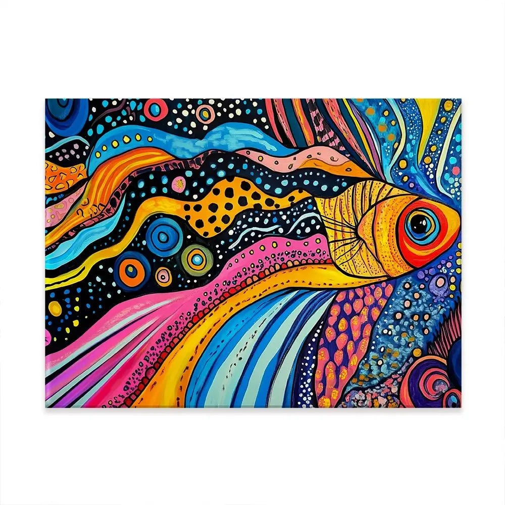 Fun Fish Canvas Print Fun Fish Canvas Print wall art product Violeta Allaberdieva