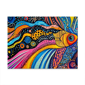 Fun Fish Canvas Print Fun Fish Canvas Print wall art product Violeta Allaberdieva
