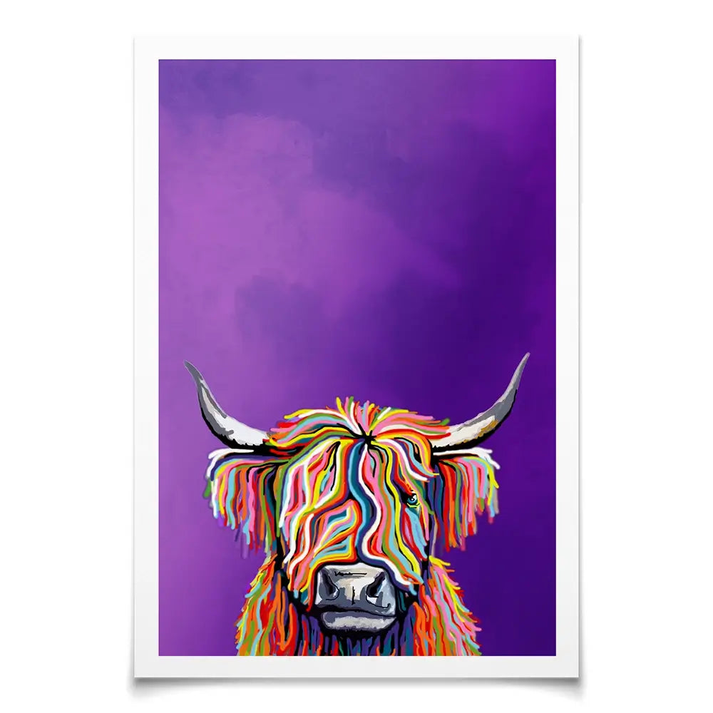 Funky Cow Art Print Funky Cow Art Print wall art product Independent