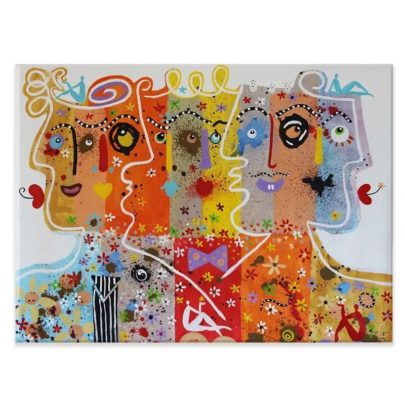 Funky Faces 1 Canvas Print Funky Faces 1 Canvas Print wall art product Maria Moretti