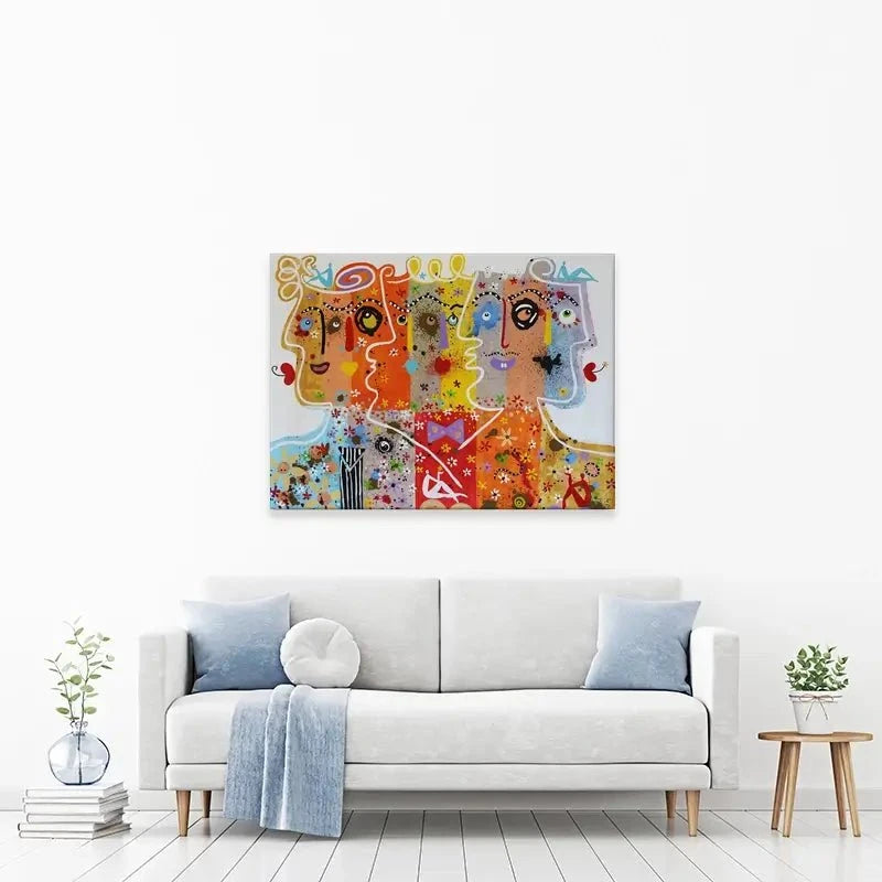 Funky Faces 1 Canvas Print Funky Faces 1 Canvas Print wall art product Maria Moretti