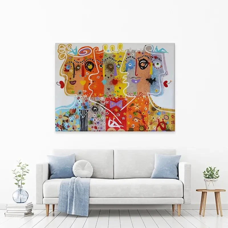 Funky Faces 1 Canvas Print Funky Faces 1 Canvas Print wall art product Maria Moretti
