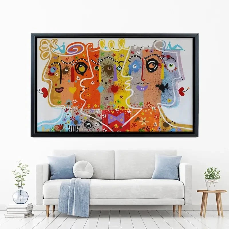 Funky Faces 1 Canvas Print Funky Faces 1 Canvas Print wall art product Maria Moretti