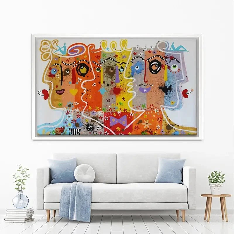 Funky Faces 1 Canvas Print Funky Faces 1 Canvas Print wall art product Maria Moretti