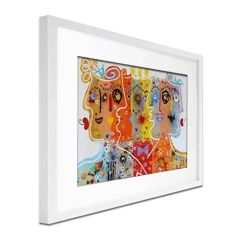 Funky Faces 1 Framed Art Print Funky Faces 1 Framed Art Print wall art product Maria Moretti
