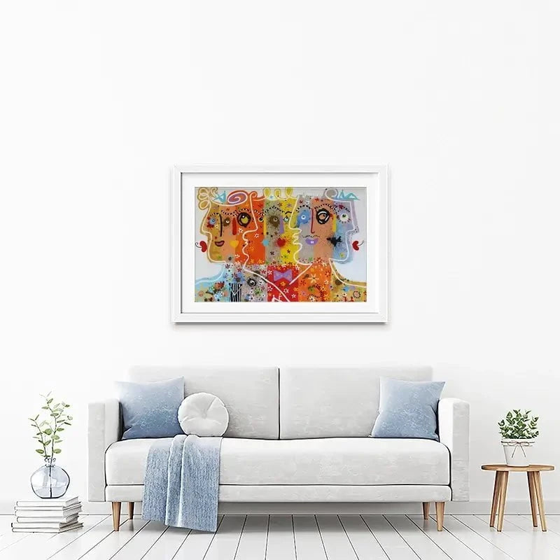 Funky Faces 1 Framed Art Print Funky Faces 1 Framed Art Print wall art product Maria Moretti