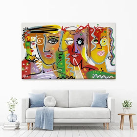 Funky Faces 2 Canvas Print Funky Faces 2 Canvas Print wall art product Maria Moretti