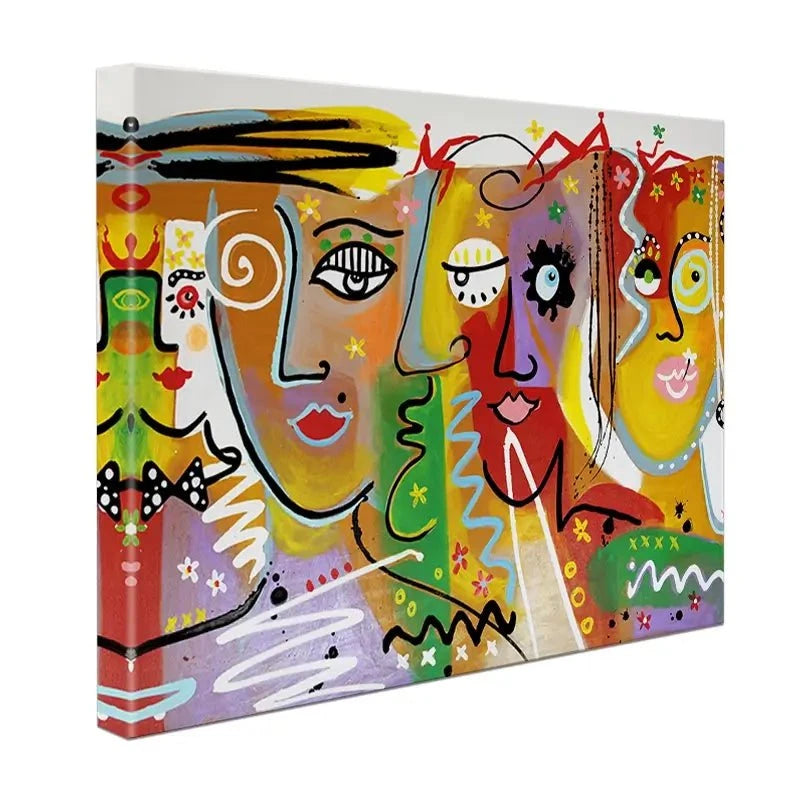 Funky Faces 2 Canvas Print Funky Faces 2 Canvas Print wall art product Maria Moretti
