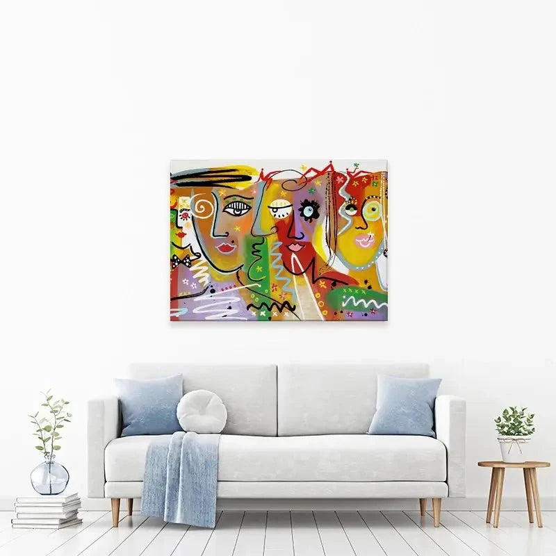 Funky Faces 2 Canvas Print Funky Faces 2 Canvas Print wall art product Maria Moretti
