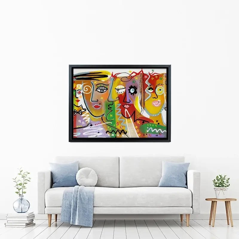 Funky Faces 2 Canvas Print Funky Faces 2 Canvas Print wall art product Maria Moretti