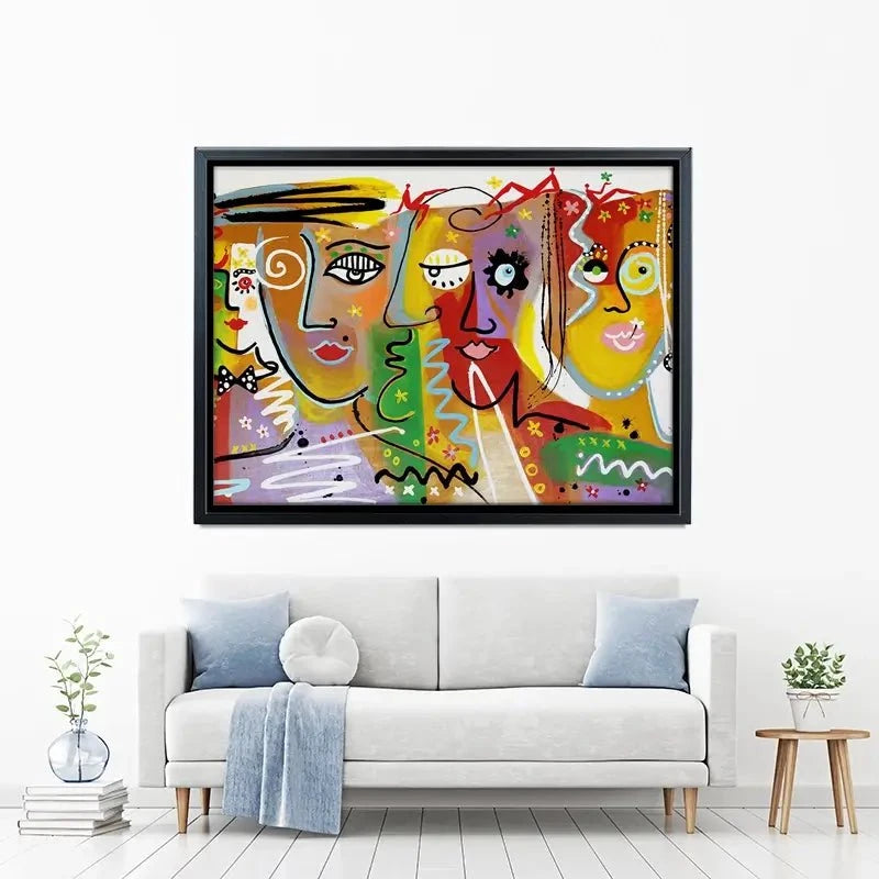 Funky Faces 2 Canvas Print Funky Faces 2 Canvas Print wall art product Maria Moretti
