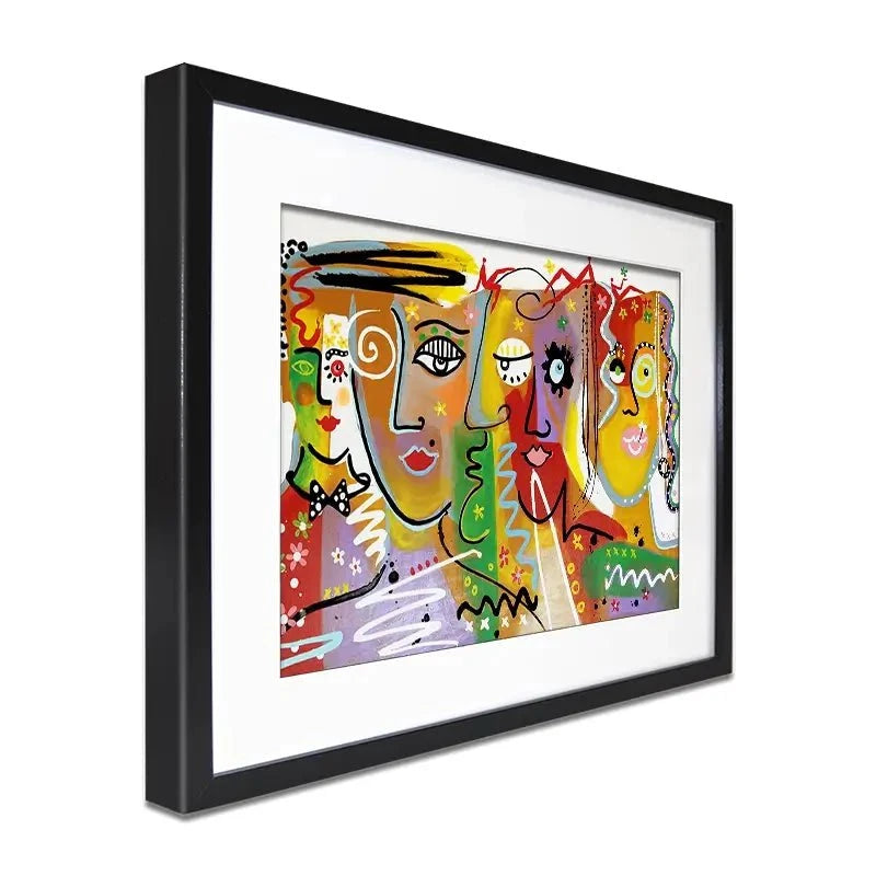 Funky Faces 2 Framed Art Print Funky Faces 2 Framed Art Print wall art product Maria Moretti