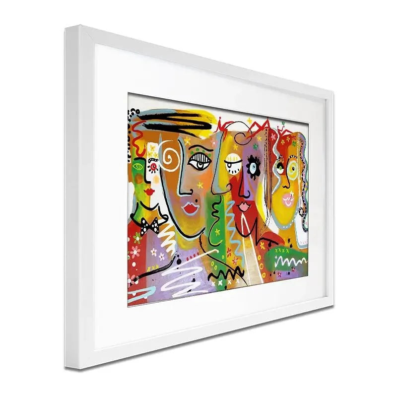 Funky Faces 2 Framed Art Print Funky Faces 2 Framed Art Print wall art product Maria Moretti