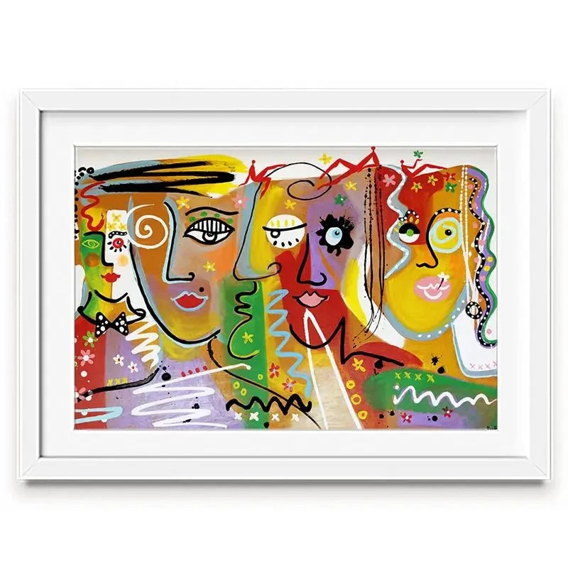 Funky Faces 2 Framed Art Print Funky Faces 2 Framed Art Print wall art product Maria Moretti