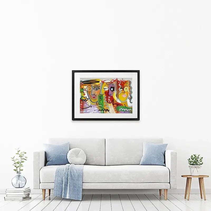 Funky Faces 2 Framed Art Print Funky Faces 2 Framed Art Print wall art product Maria Moretti