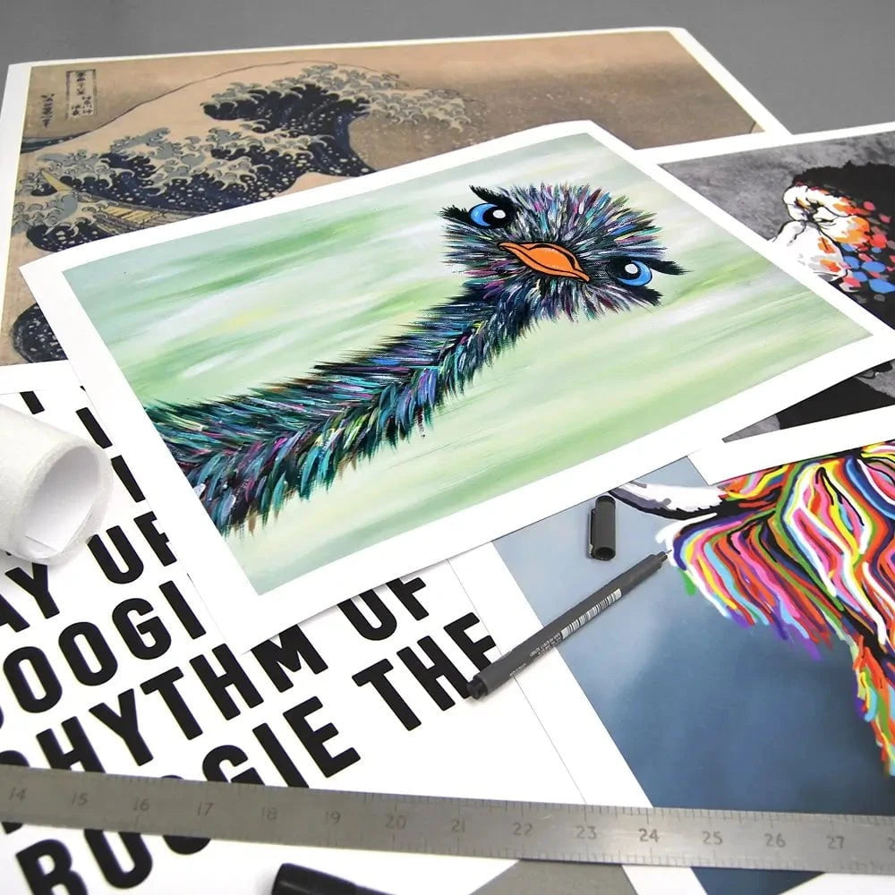 Funky Ostrich Art Print Funky Ostrich Art Print wall art product Tanya Stone / Shutterstock