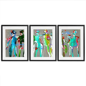 Funky People Framed Art Print Trio Funky People Framed Art Print Trio wall art product Studio Paint-Ing