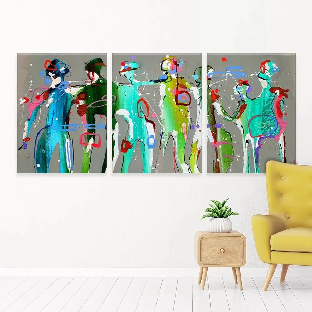 Funky People Trio Canvas Print Funky People Trio Canvas Print wall art product Studio Paint-Ing