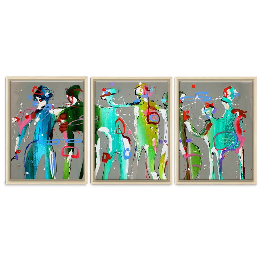 Funky People Trio Canvas Print Funky People Trio Canvas Print wall art product Studio Paint-Ing