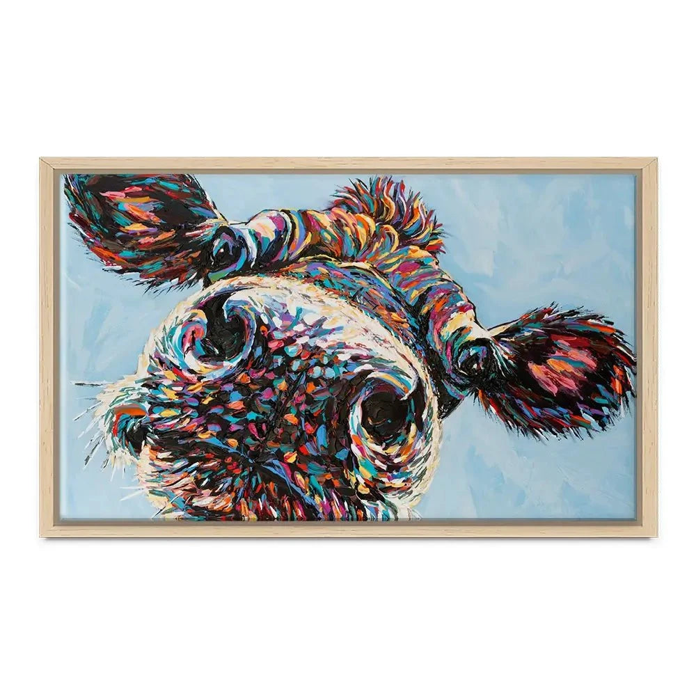 Funny Cow 2 Canvas Print Funny Cow 2 Canvas Print wall art product Carolee Vitaletti