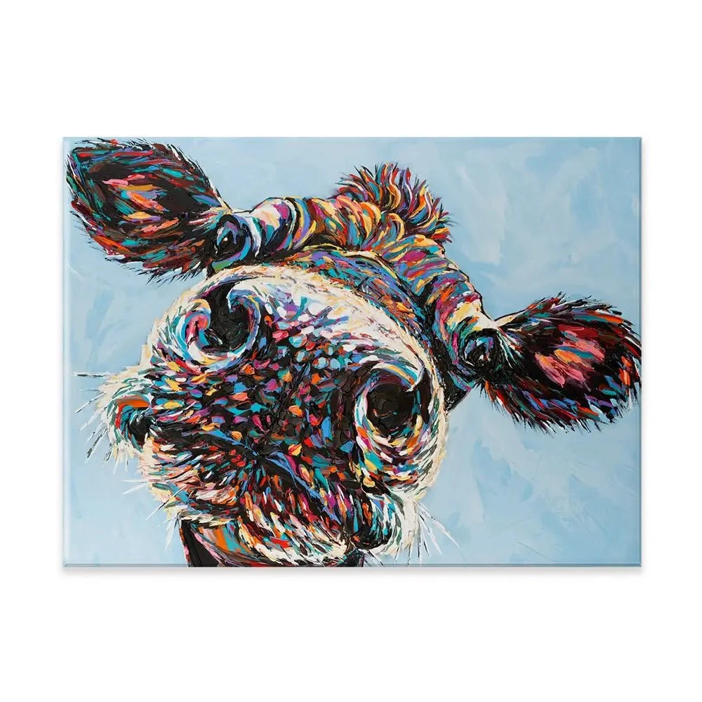 Funny Cow 2 Canvas Print Funny Cow 2 Canvas Print wall art product Carolee Vitaletti