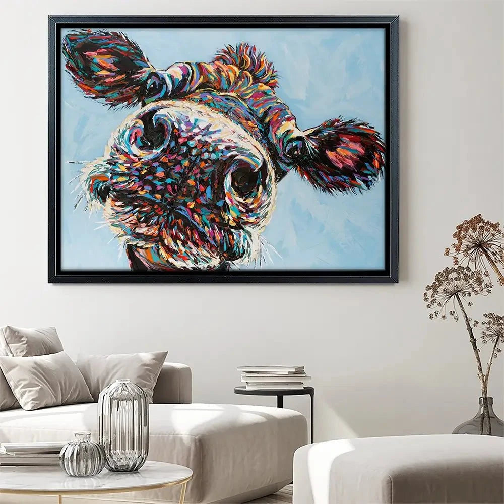Funny Cow 2 Canvas Print Funny Cow 2 Canvas Print wall art product Carolee Vitaletti