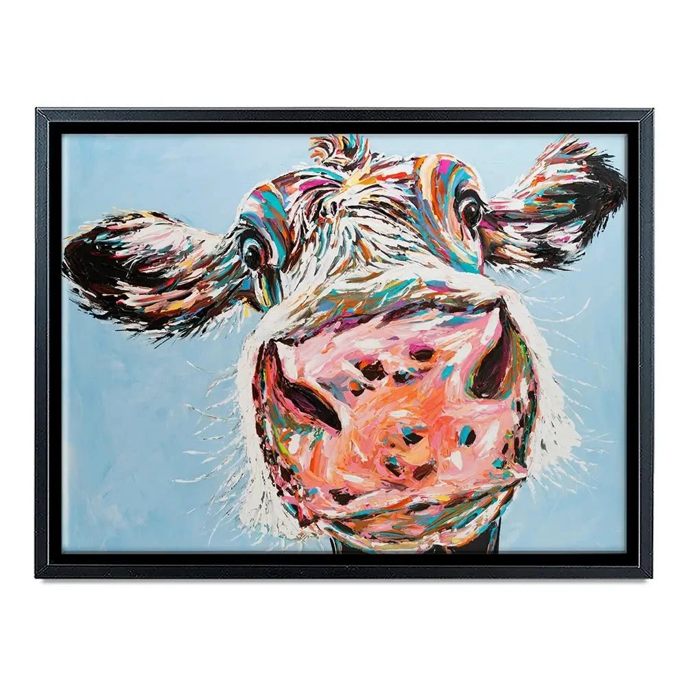 Funny Cow Canvas Print Funny Cow Canvas Print wall art product Carolee Vitaletti