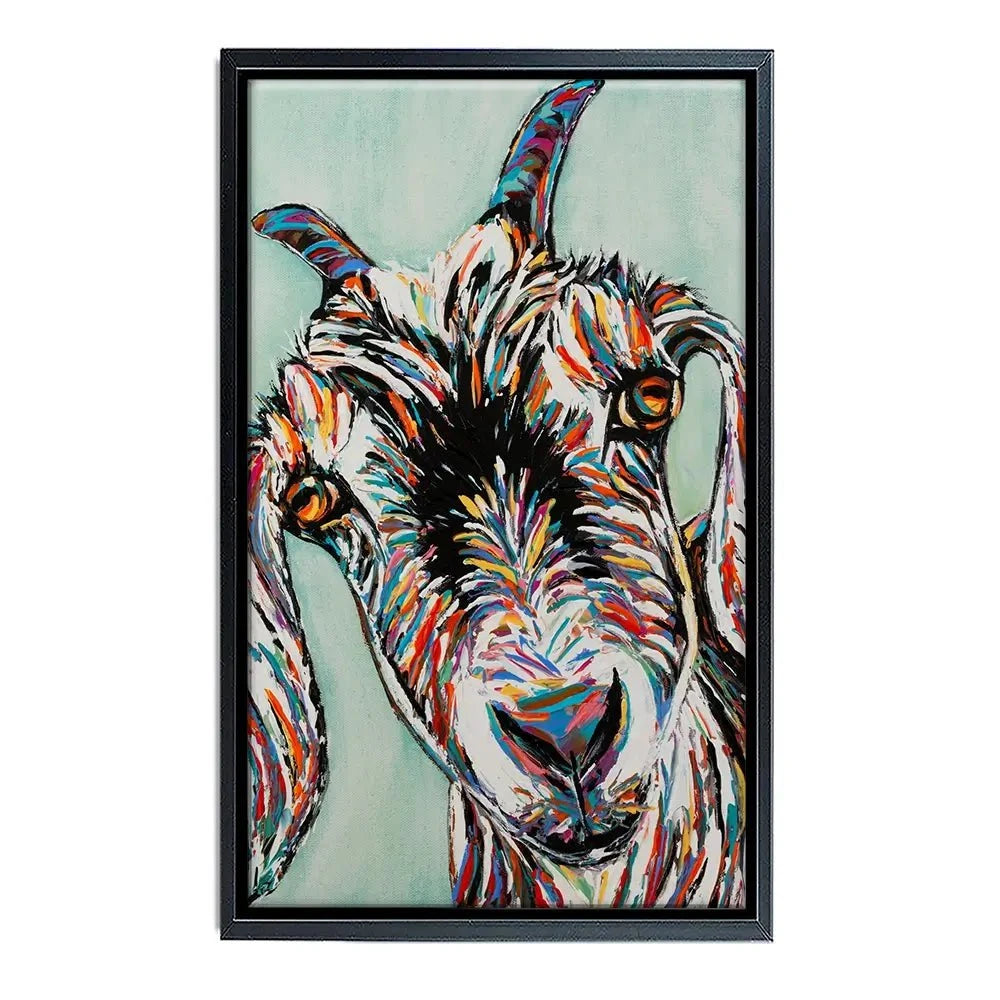 Funny Goat 2 Canvas Print Funny Goat 2 Canvas Print wall art product Carolee Vitaletti