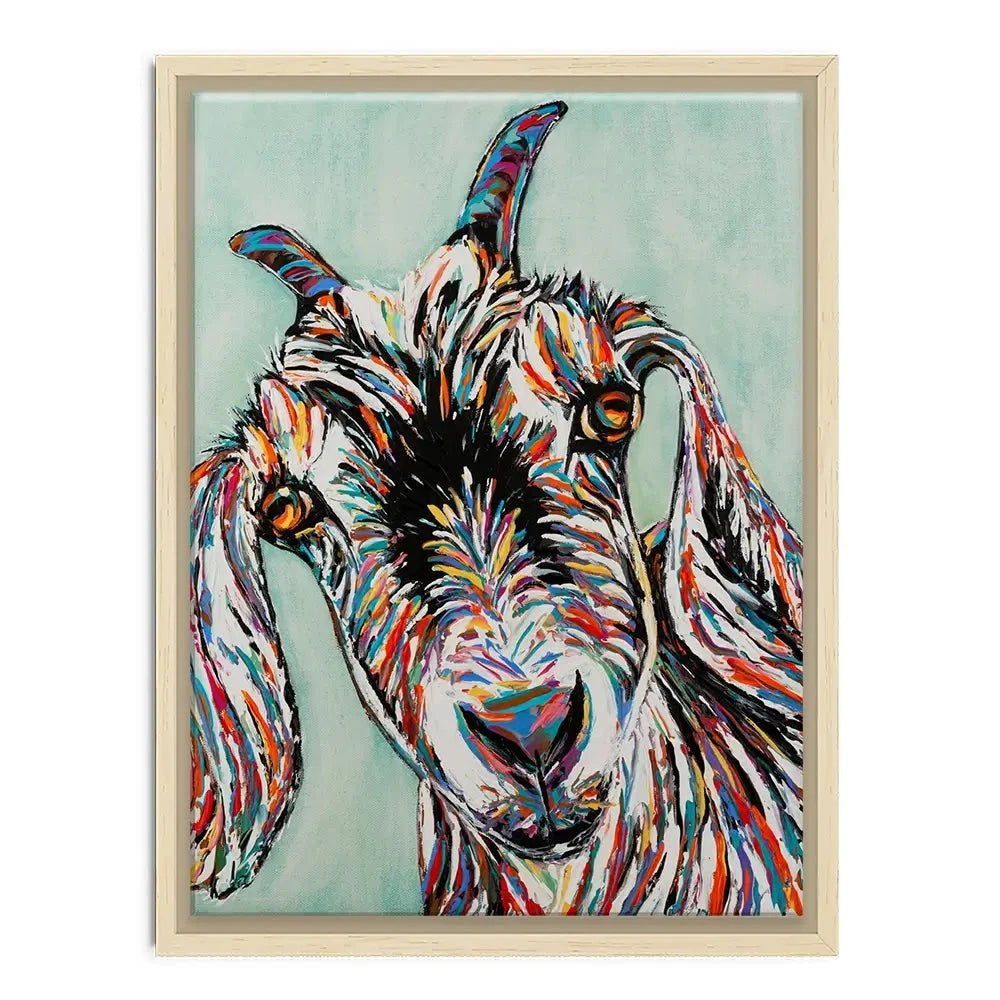 Funny Goat 2 Canvas Print Funny Goat 2 Canvas Print wall art product Carolee Vitaletti