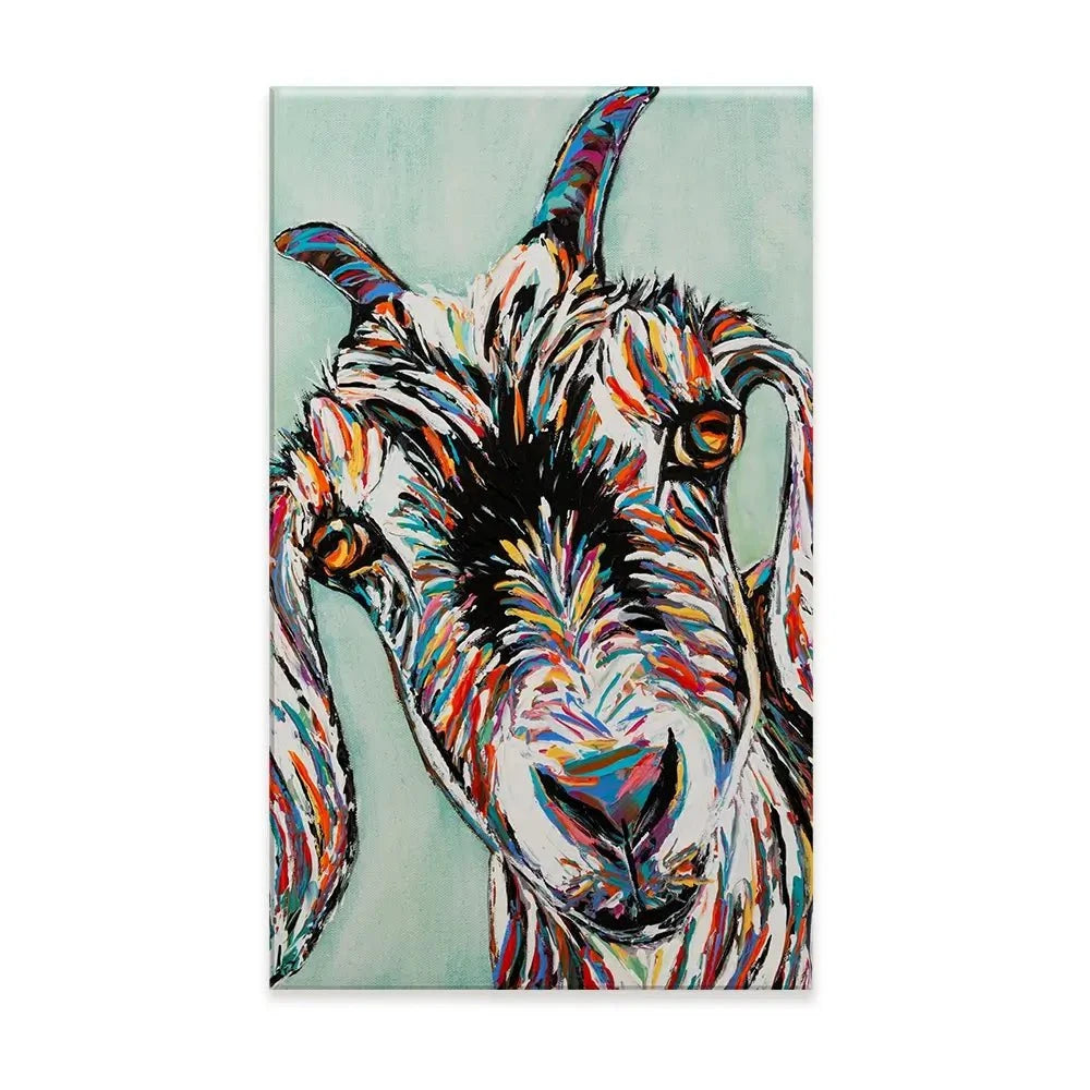 Funny Goat 2 Canvas Print Funny Goat 2 Canvas Print wall art product Carolee Vitaletti