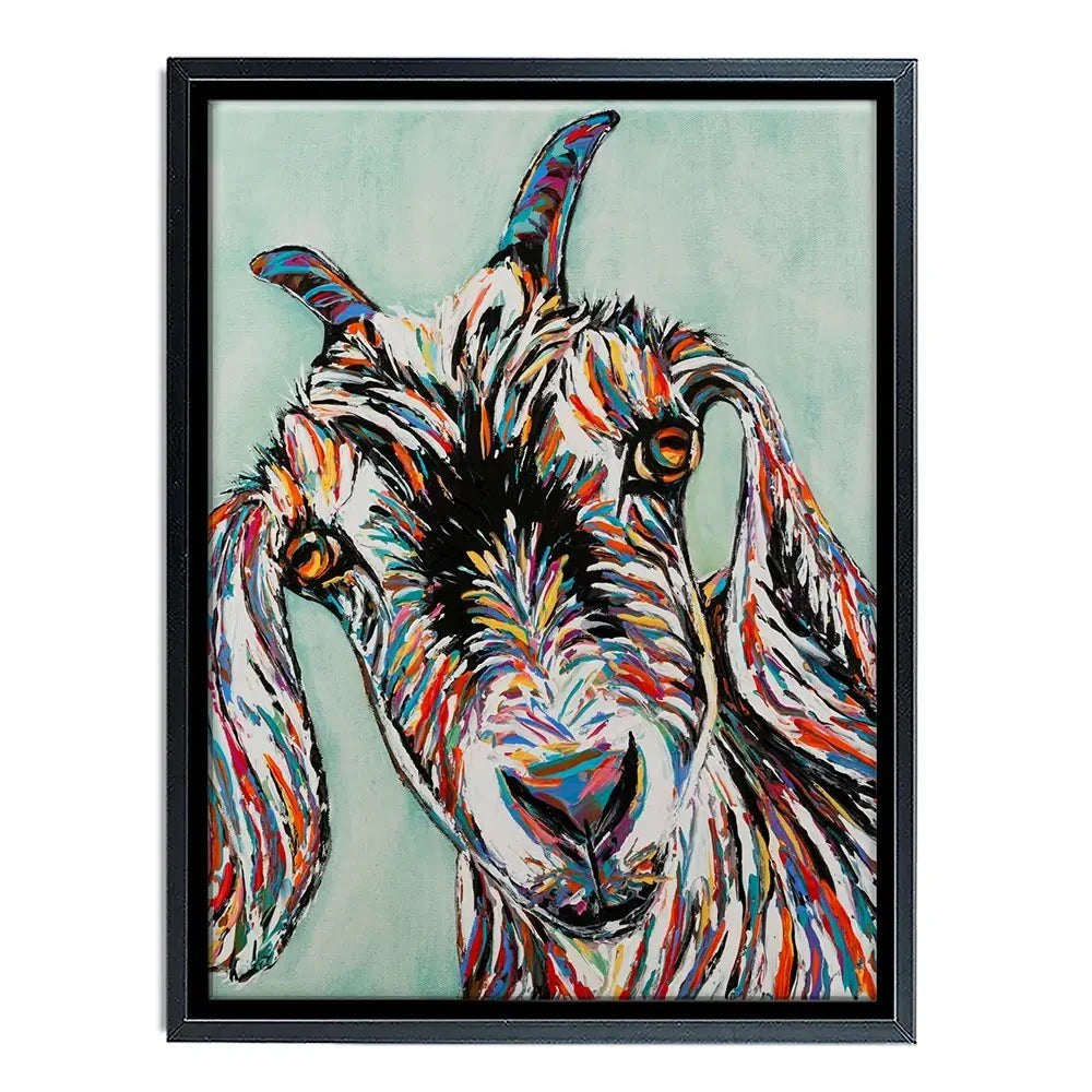 Funny Goat 2 Canvas Print Funny Goat 2 Canvas Print wall art product Carolee Vitaletti