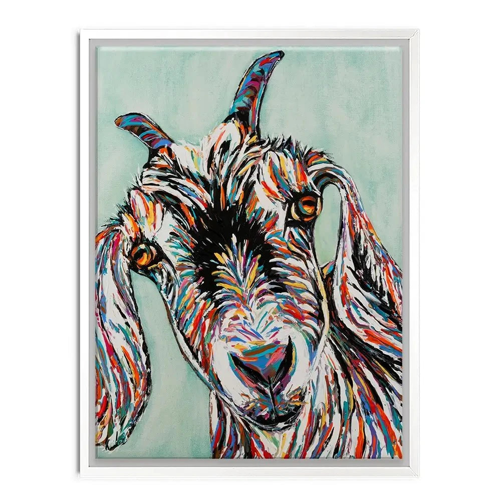 Funny Goat 2 Canvas Print Funny Goat 2 Canvas Print wall art product Carolee Vitaletti